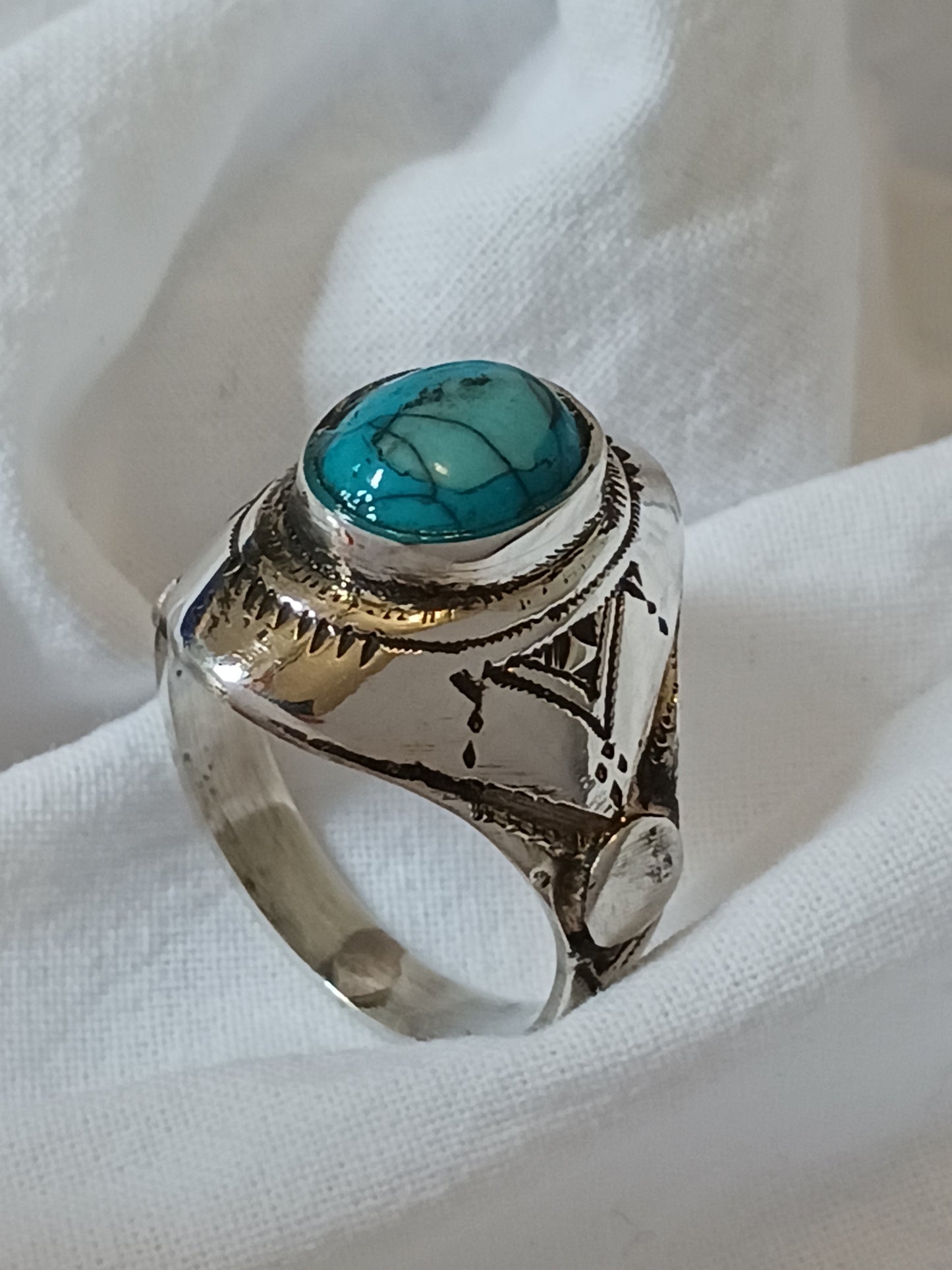 Bague touareg en argent massif