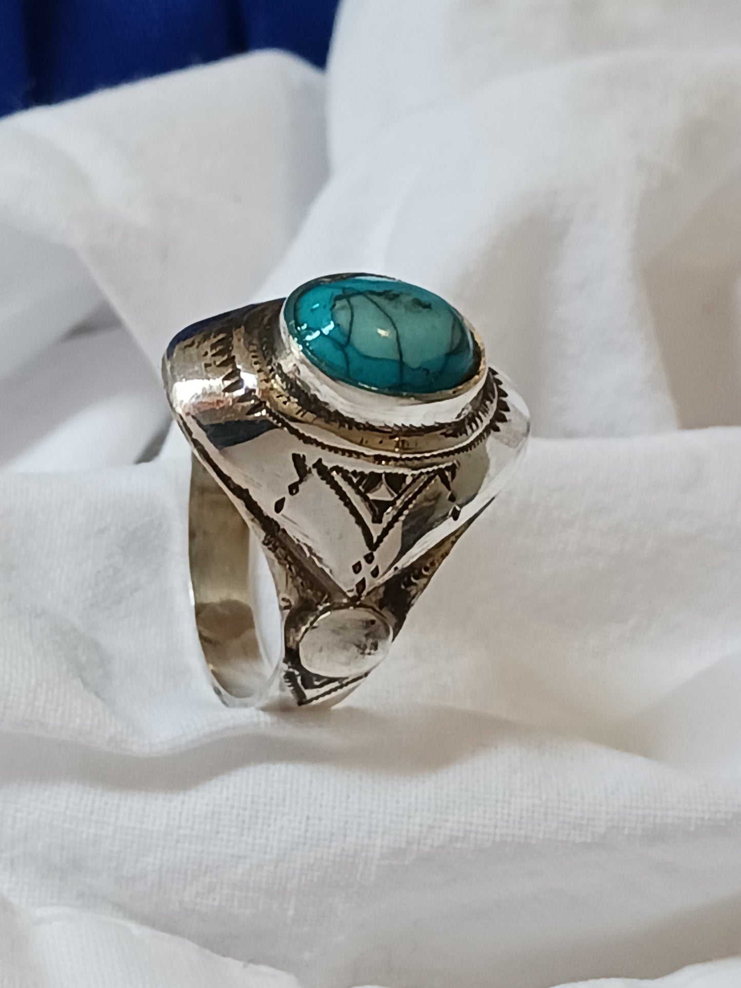 Bague touareg en argent massif