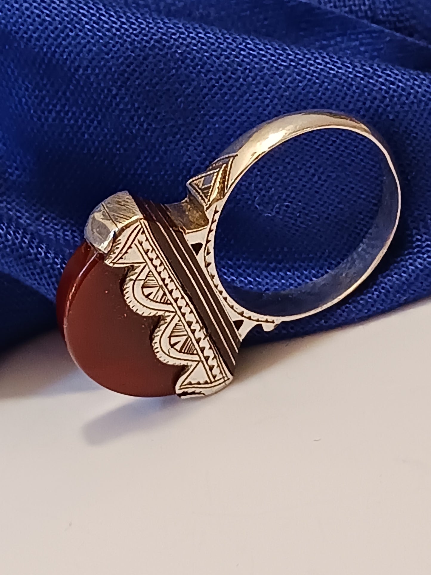 Bague touareg en argent massif