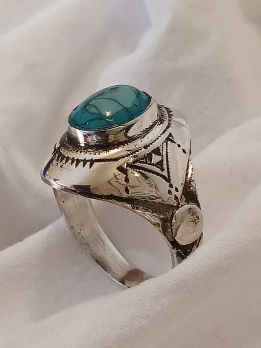 Bague touareg en argent massif