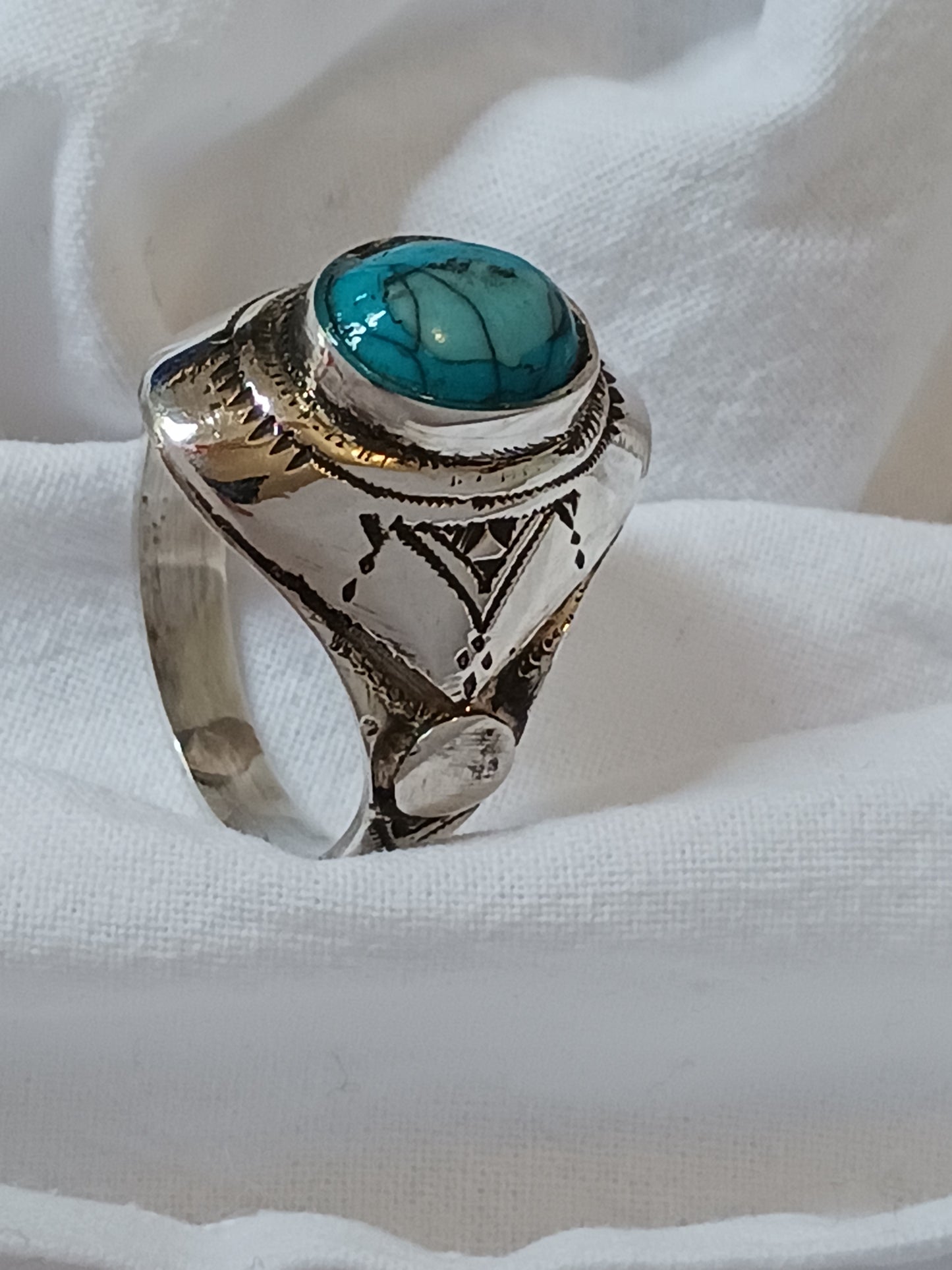 Bague touareg en argent massif