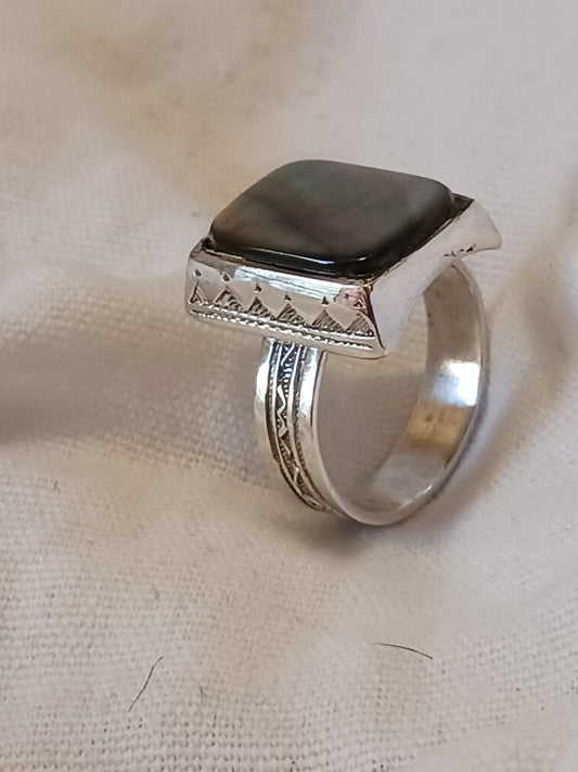 Bague touareg en argent massif