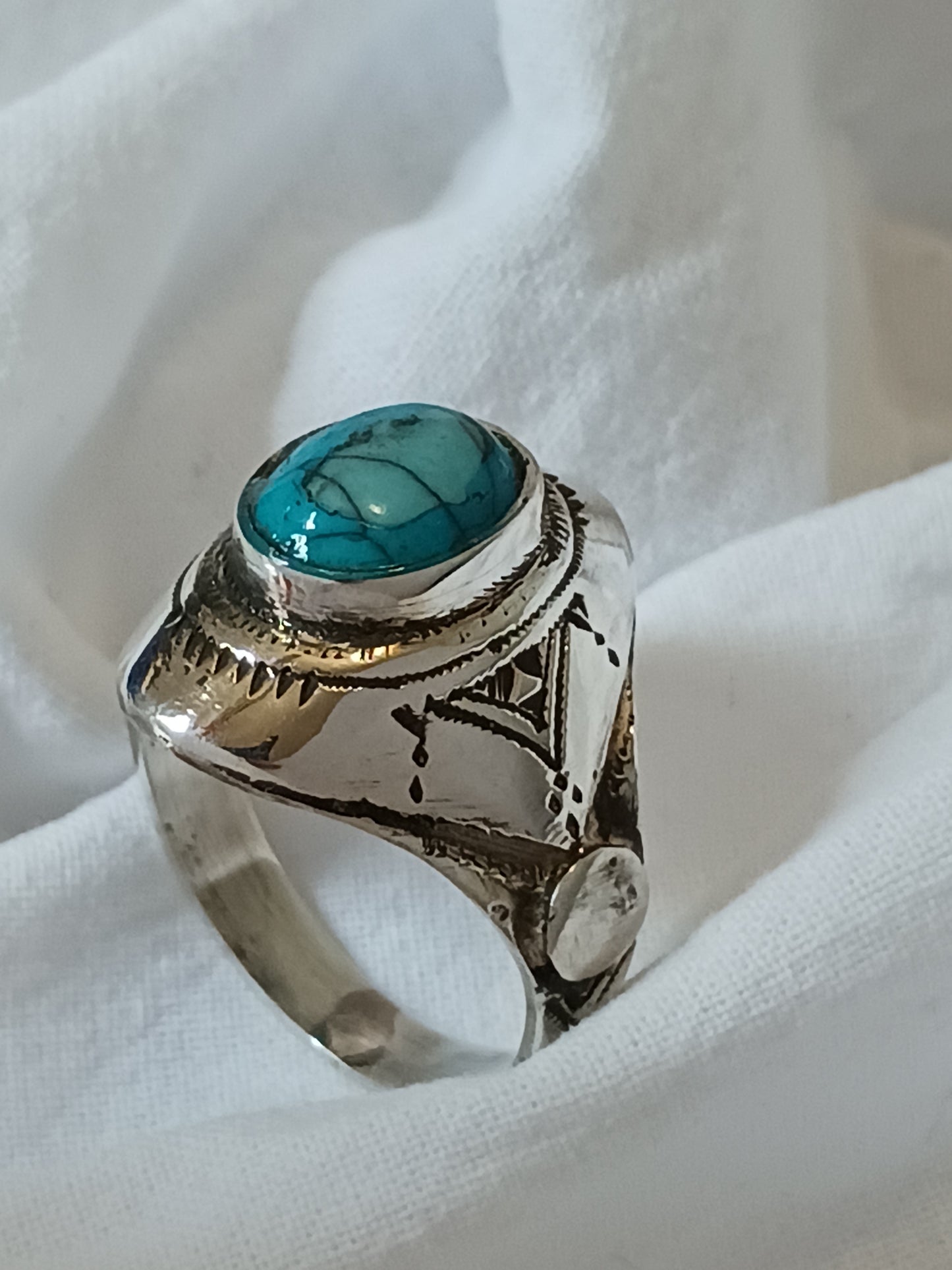 Bague touareg en argent massif