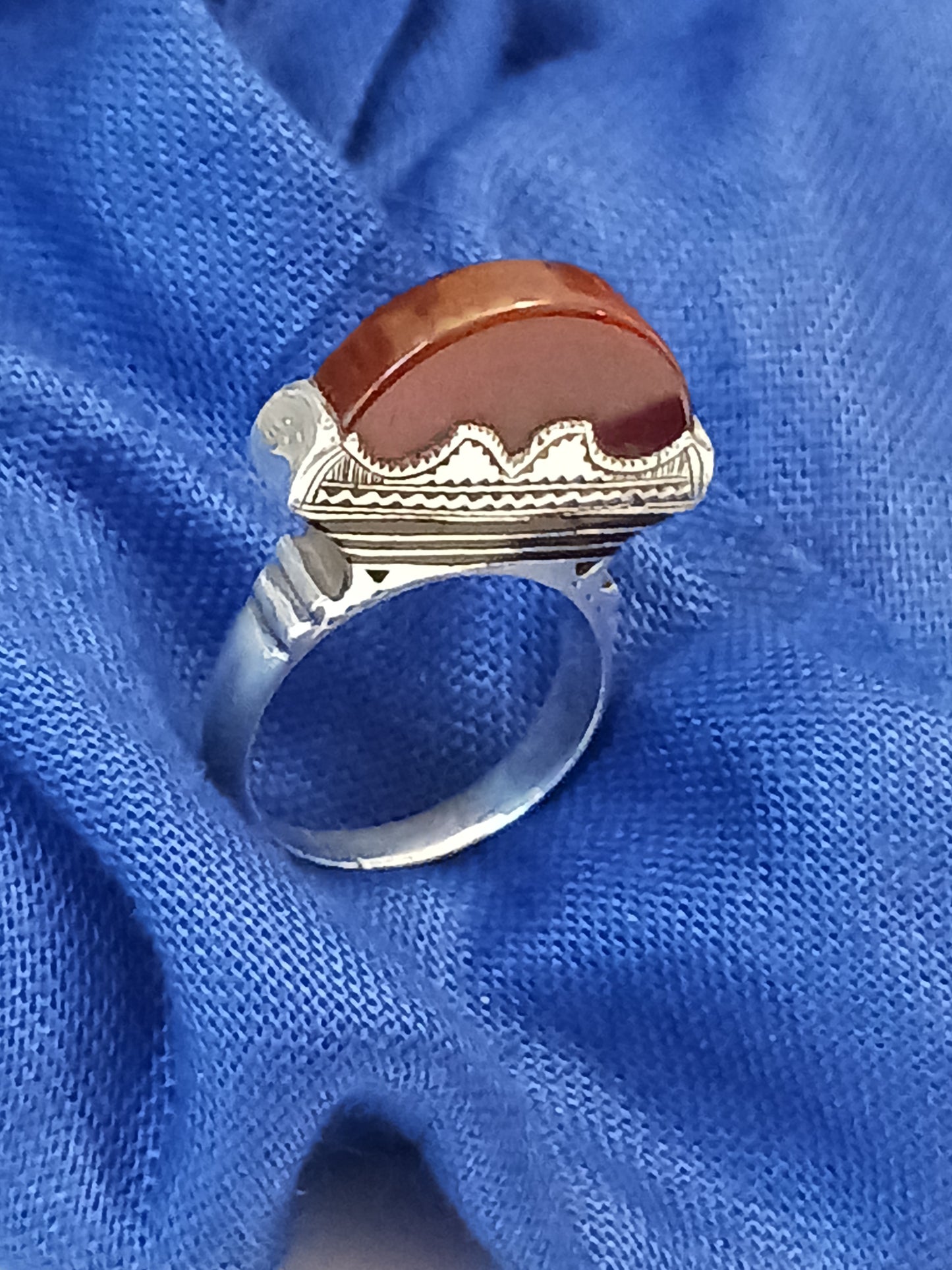 Bague touareg en argent massif